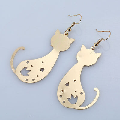 boucles d'oreilles chat noir - Vraiment-chat