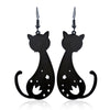 boucles d'oreilles chat noir - Vraiment-chat