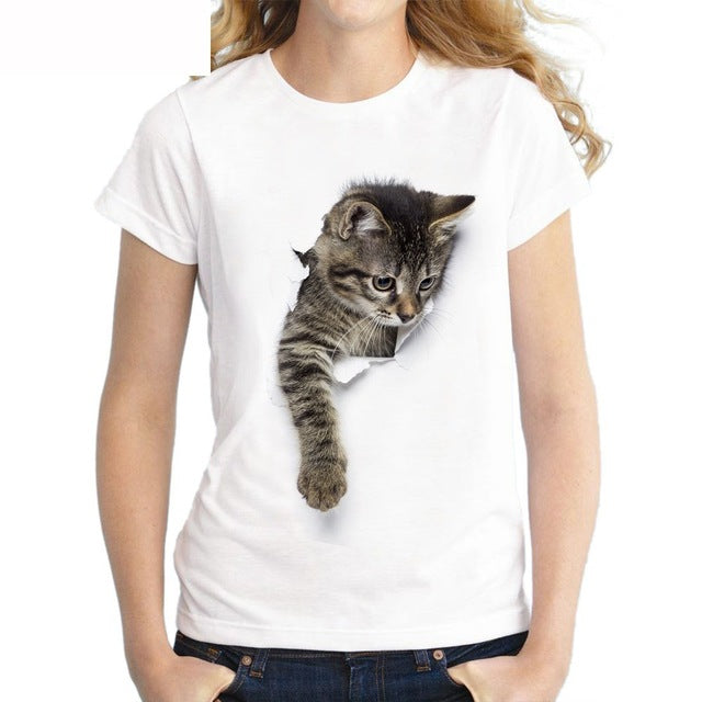 T-shirt avec un Chat au Coeur