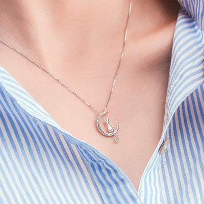 Pendentif Chat sur la Lune - Vraiment-chat