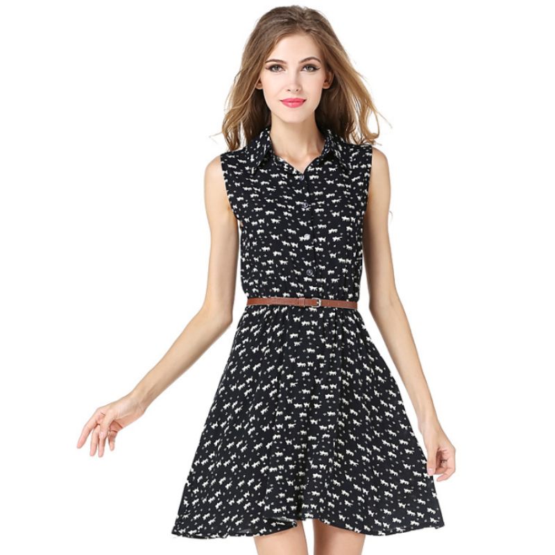 Robe d'été avec Motifs de Chat - Vraiment-chat