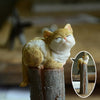 Statue Chat Assis Orange