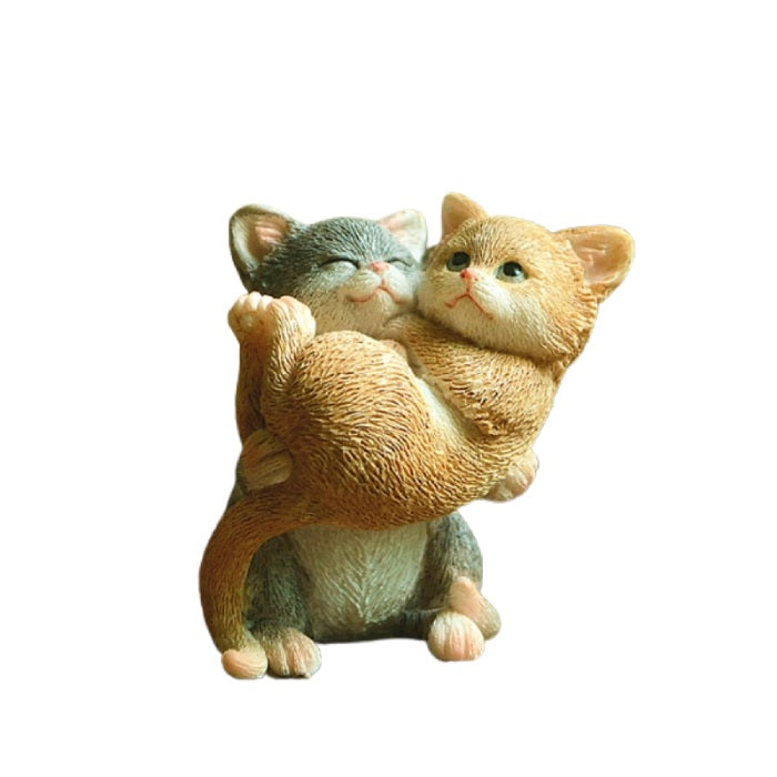 Statue Chat Assis Orange
