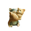 Statue Chat Assis Orange
