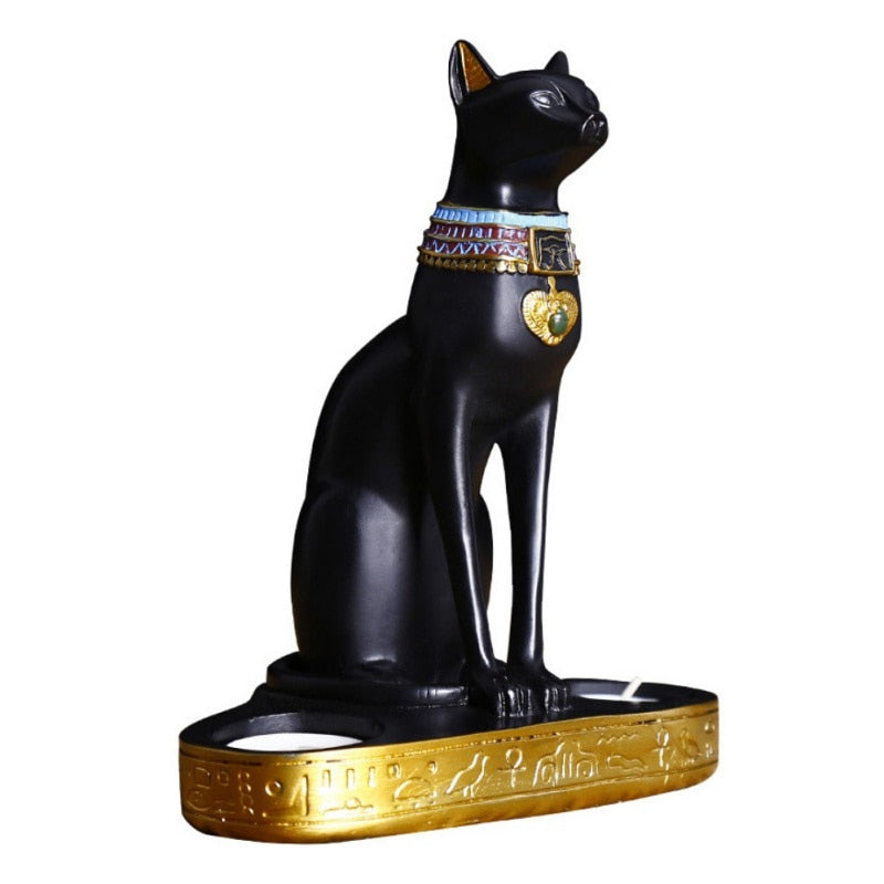 Statue de Chat Egyptien Porte Bougie - Vraiment-chat