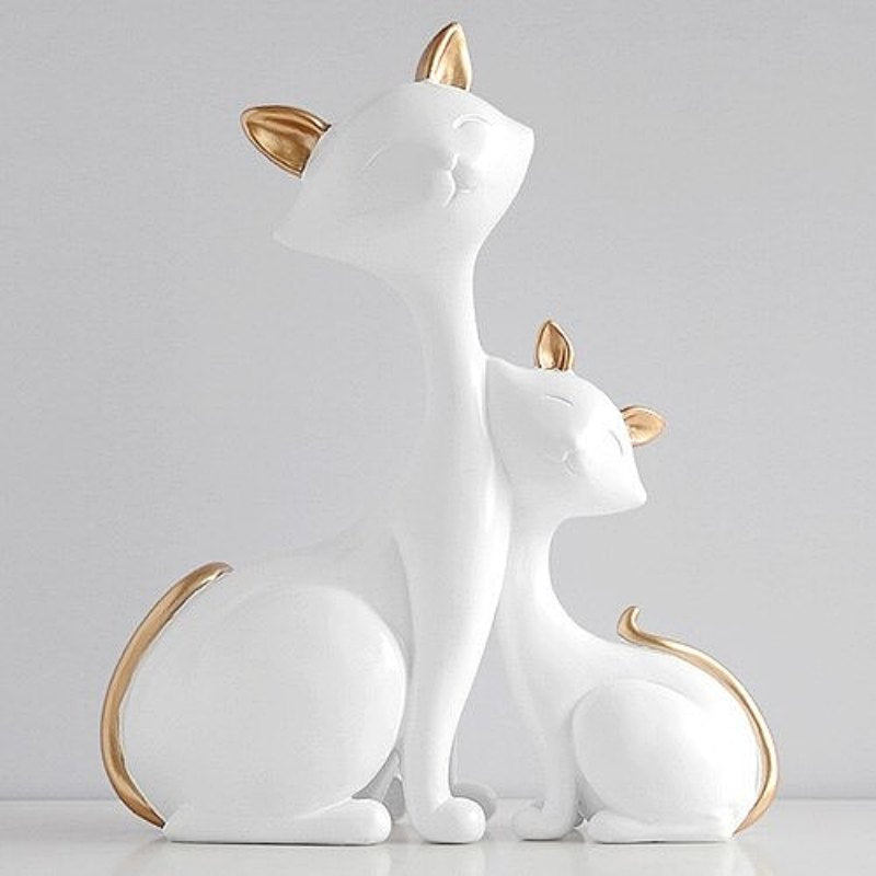 Statuette Maman et Bébé Chat - Vraiment-chat