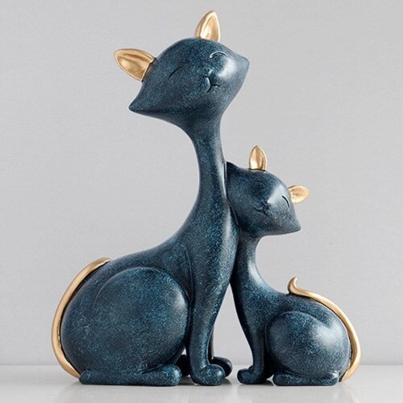 Statuette Maman et Bébé Chat - Vraiment-chat