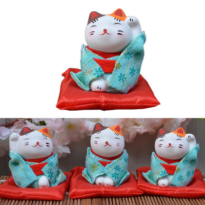 Statuette de Chat Japonais avec Kimono - Vraiment-chat