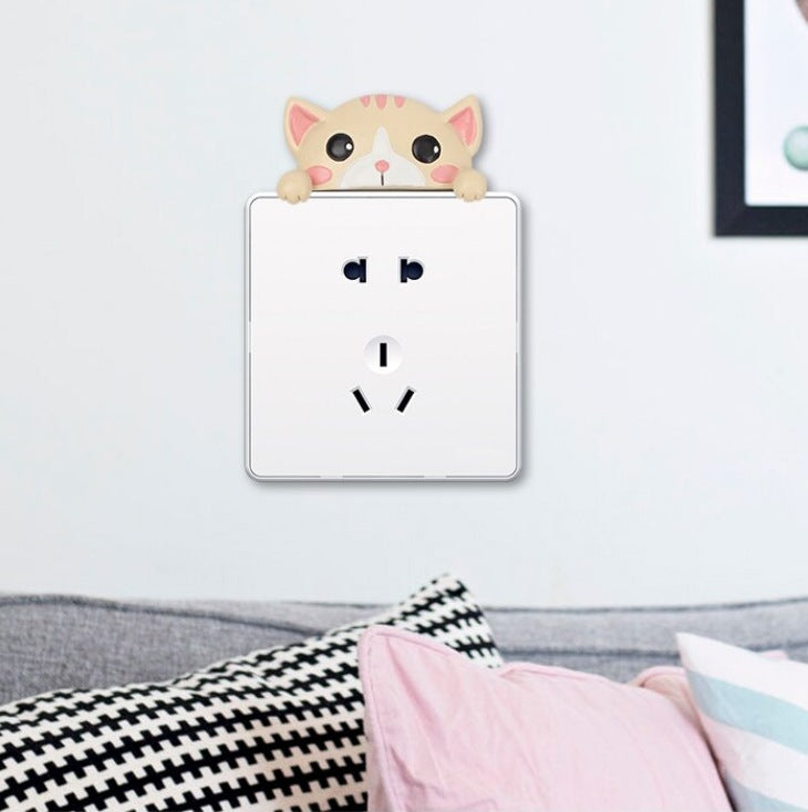 Sticker Chat 3D pour prise ou interrupteur - Vraiment-chat