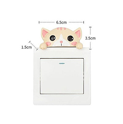 Sticker Chat 3D pour prise ou interrupteur - Vraiment-chat