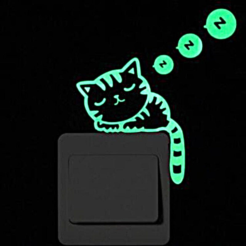 Sticker Chat Mural Fluorescent - Vraiment-chat