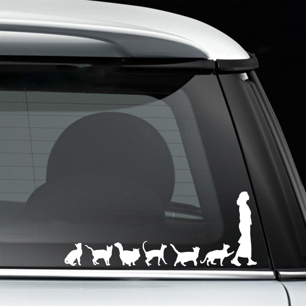 Sticker chat pour voiture CAT LADY – Vraiment-chat