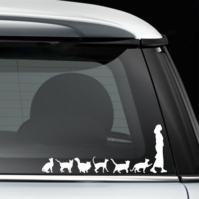 Sticker chat pour voiture CAT LADY - Vraiment-chat