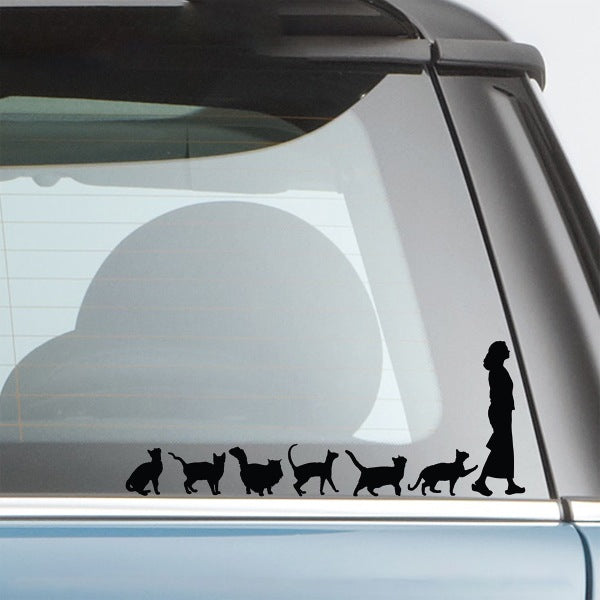 Sticker chat pour voiture CAT LADY - Vraiment-chat