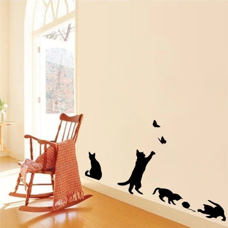 Sticker Mural Famille de Chats - Vraiment-chat