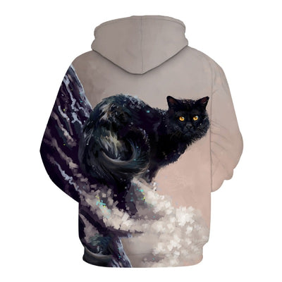 Sweat Capuche Chat Homme