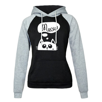 Sweat Femme à Capuche Chat