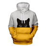 Sweat shirt Chat Bicolore Unisexe - Vraiment-chat