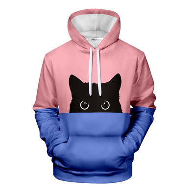 Sweat shirt Chat Bicolore Unisexe - Vraiment-chat