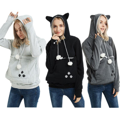 Sweatshirt Trois empreintes de Chat - Vraiment-chat