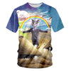 T-Shirt Chat Arc-en-Ciel