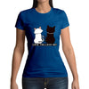 t shirt cat lover bleu pour femme