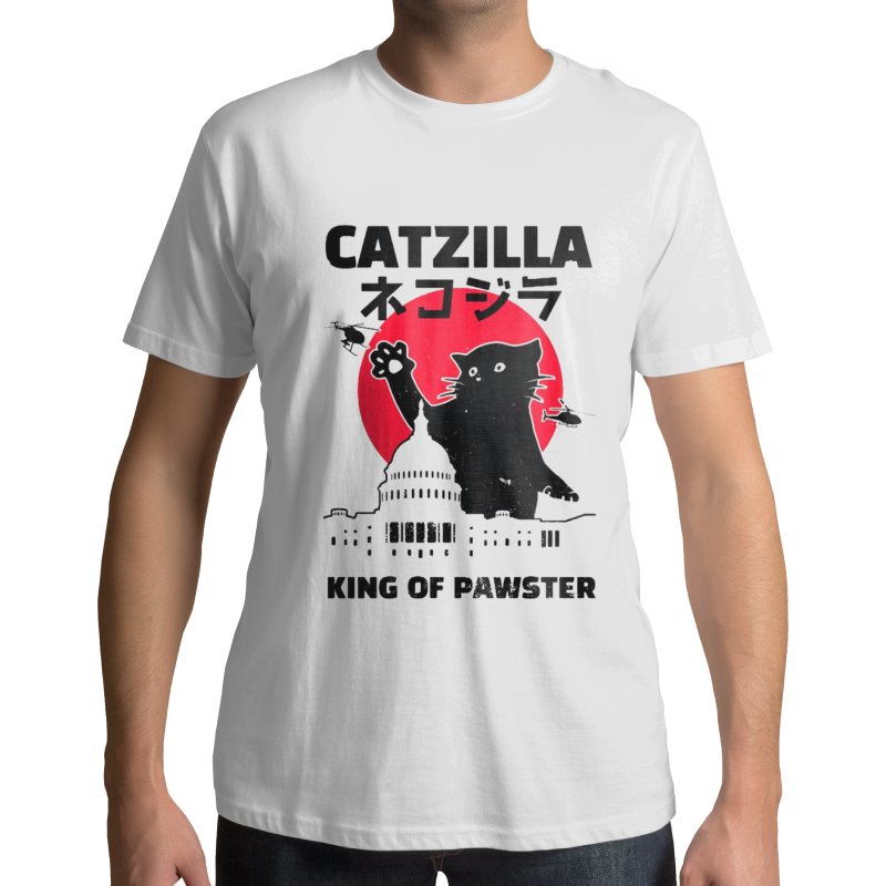 T-shirt Catzilla King of Pawsters - Vraiment-chat