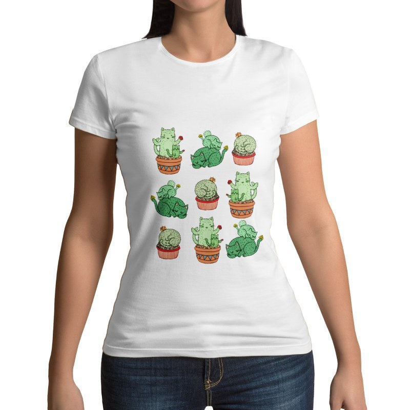 T-Shirt Chat Cactus - Vraiment-chat