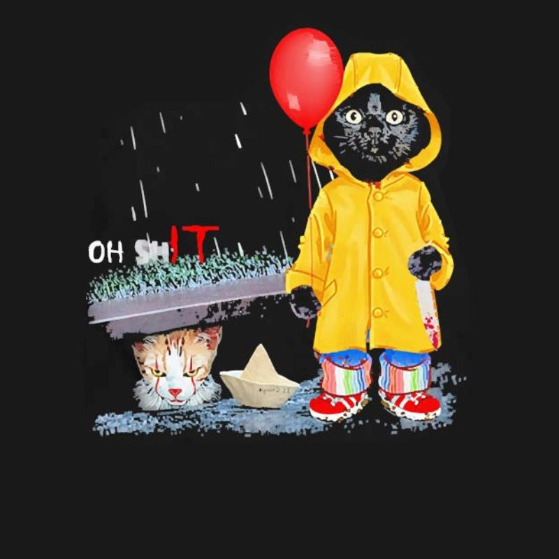 T-Shirt Chat avec Ça le clown - Vraiment-chat