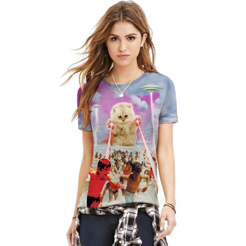 T-Shirt Chat Laser - Vraiment-chat