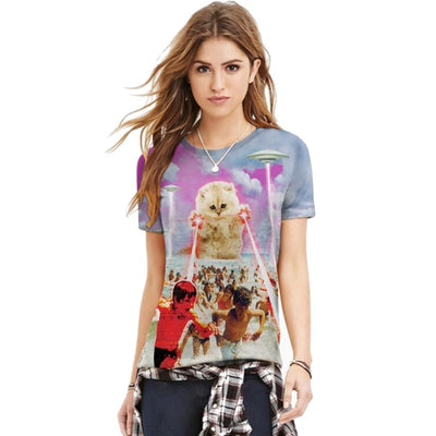 T-Shirt Chat Laser - Vraiment-chat
