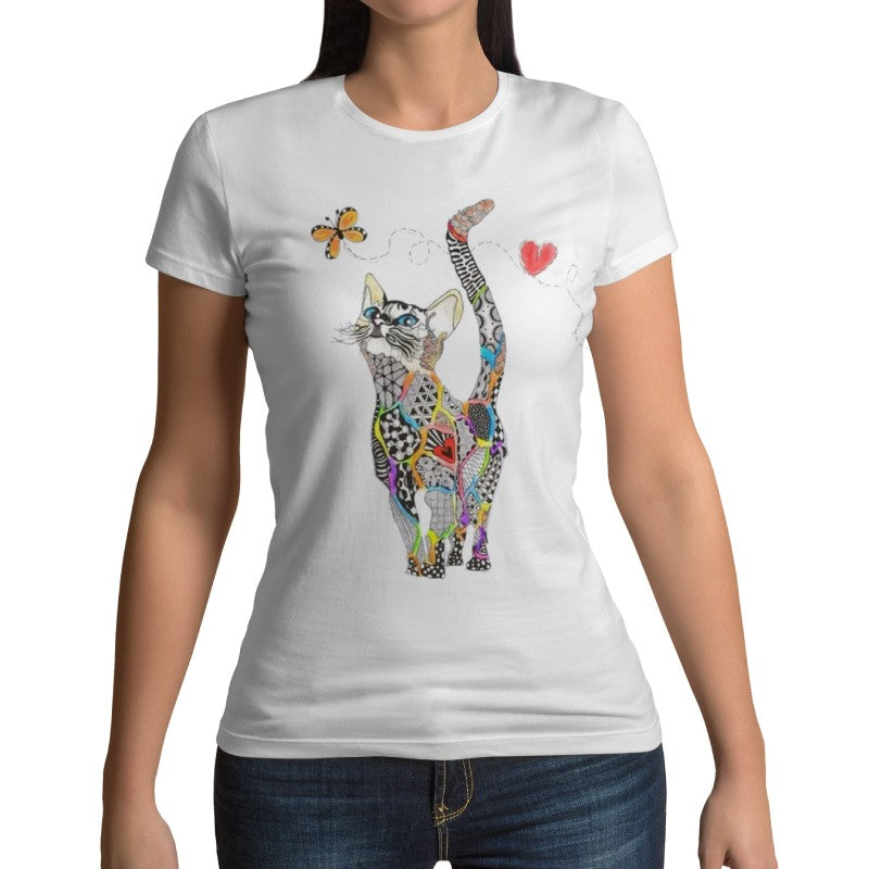 T-shirt Chat Strass - Vraiment-chat