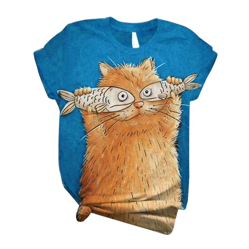 T-Shirt Chat aux yeux de poissons - Vraiment-chat