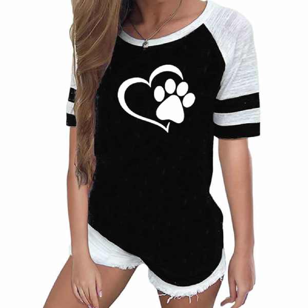 T-shirt Chat La Patte sur le Coeur - Vraiment-chat