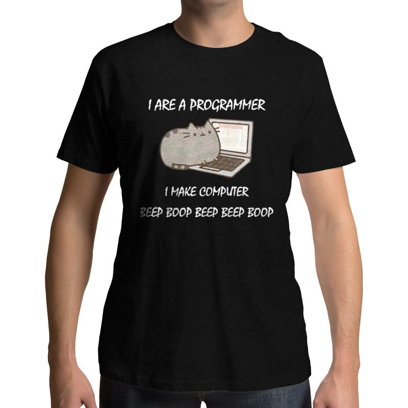 T-shirt avec un Chat Programmeur - Vraiment-chat