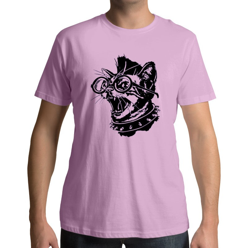 T Shirt tête de chat PUNK - Vraiment-chat