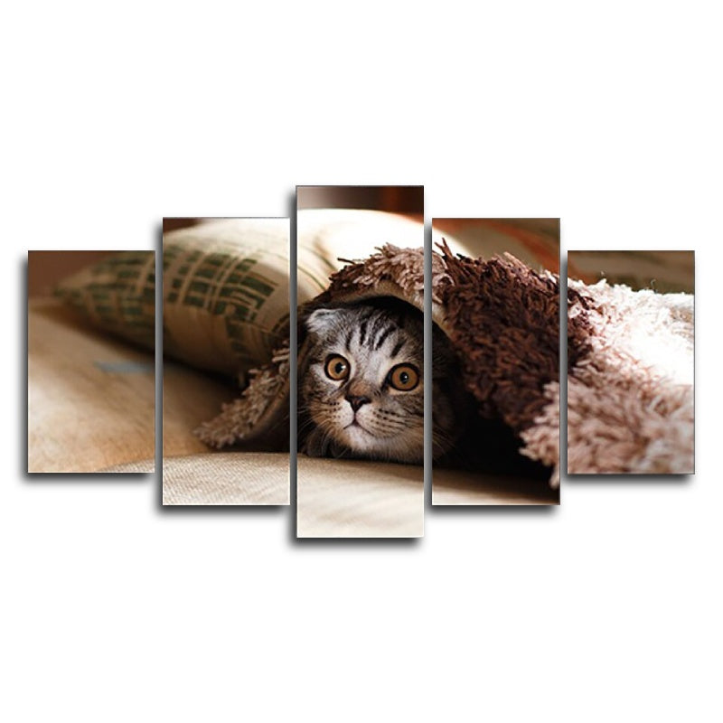 tableau avec un chat Caché - Vraiment-chat