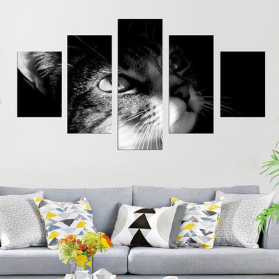 Tableau chat noir et blanc - Vraiment-chat