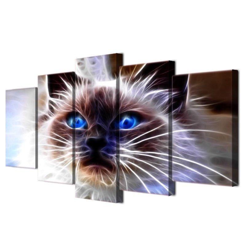 tableau chat original aux yeux bleus - Vraiment-chat