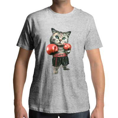 Tee-shirt avec chat qui boxe - Vraiment-chat