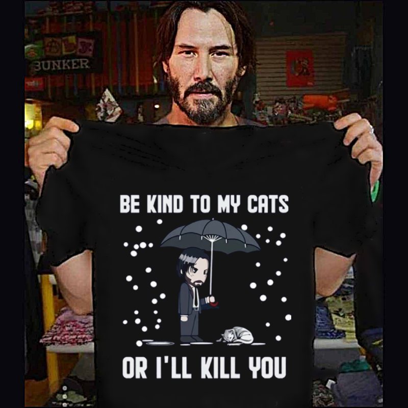 Tee Shirt John Wick Chat - Vraiment-chat