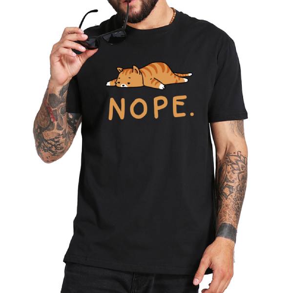 T-Shirt Chat Homme Nope - Vraiment-chat
