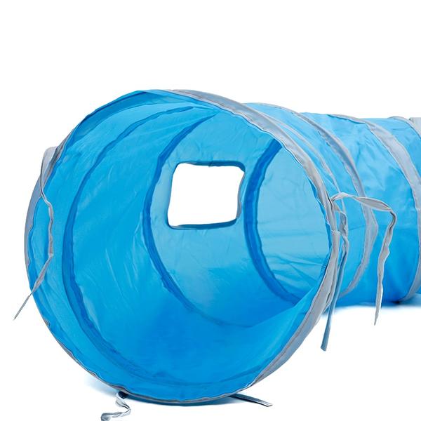 Tunnel Chat en S 120cm avec 2 fenêtres - Vraiment-chat