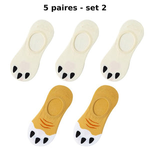 Chaussettes Fantaisie Pattes de Chat