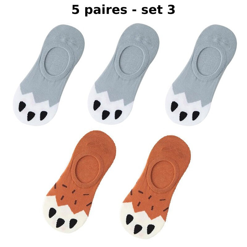 Chaussettes Fantaisie Pattes de Chat