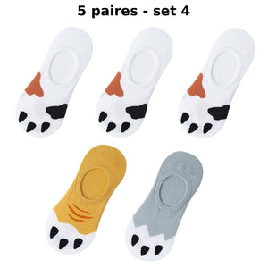 Chaussettes Fantaisie Pattes de Chat